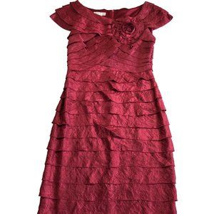 London Times Ladies Maroon Dress  Size 4
